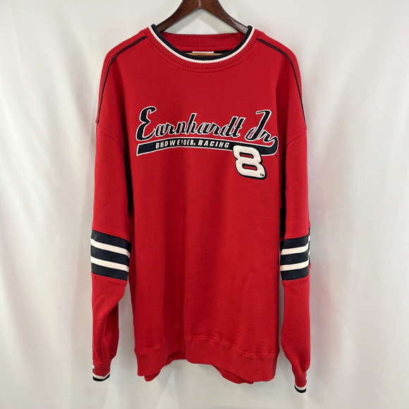 Dale Earnhardt Jr Mens Sweatshirt XXL Red Pullover Nascar Chase Authentics Bud - Picture 1 of 12